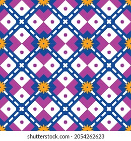 Geometric ethnic oriental pattern traditional Design for background,carpet,wallpaper,clothing,wrapping,Batik,fabric,Vector illustration embroidery style.