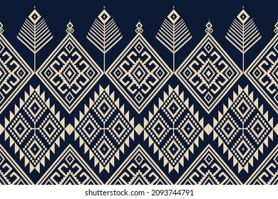 Geometric ethnic oriental pattern traditional design for background, carpet, wallpaper, clothing, wrapping, fabric, embroidery style vector illustration.