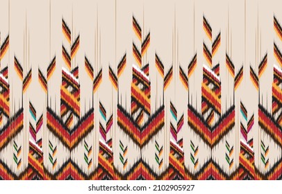 Geometric ethnic oriental pattern traditional Design for background,
carpet,wallpaper,clothing,wrapping,Batik,fabric,Vector illustration embroidery style.
