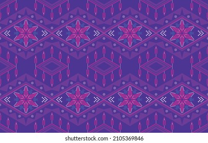 Geometric ethnic oriental pattern traditional Design for background,carpet,wallpaper,clothing,wrapping,batic,fabric,vector illustraion.embroidery style.