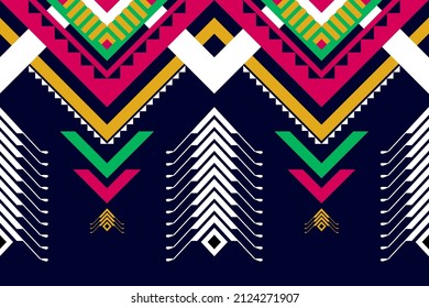 Patrón geométrico étnico oriental tradicional. Diseño para fondo, papel pintado, ilustración vectorial, tela, ropa, batik, alfombra, bordado.