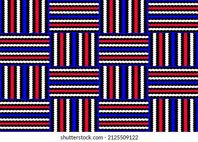 Geometric ethnic oriental pattern traditional Design for background,carpet,wallpaper,clothing,wrapping,Batik,fabric,Vector illustration embroidery style.