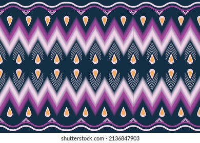 Geometric ethnic oriental pattern traditional Design for Prints  background,carpet,wallpaper,clothing,wrapping,Batik,fabric,Vector illustration embroidery style. 