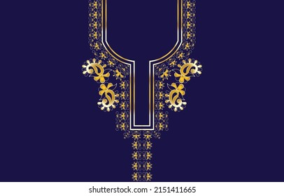 Geometric Ethnic oriental pattern traditional .Floral necklace embroidery design for fashion women.background,wallpaper,clothing and wrapping