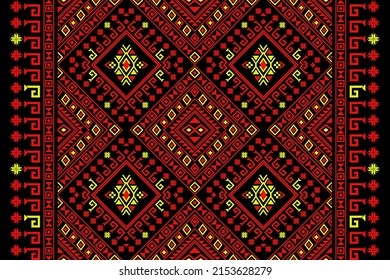 Geometric ethnic oriental pattern traditional design for clothing, fabric, background, wallpaper, wrapping, batik, carpet. Vector illustration.