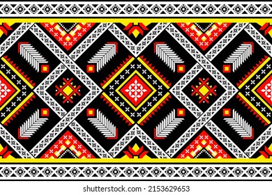 Geometric ethnic oriental pattern traditional design for clothing, fabric, background, wallpaper, wrapping, batik. Vector illustration.