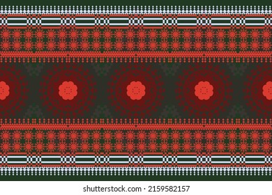 Patrón geométrico étnico oriental tradicional Diseño para el fondo, ropa, envoltura, Batik, tela, bordado estilo.