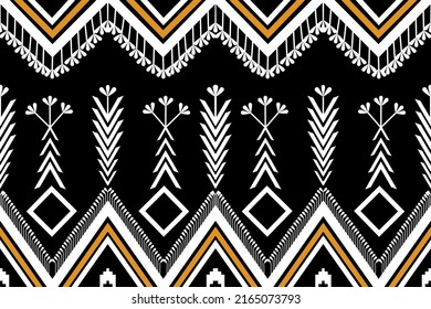 Geometric ethnic oriental pattern traditional Design for background,carpet,wallpaper,clothing,wrapping,Batik,fabric,Vector illustration.embroidery style.