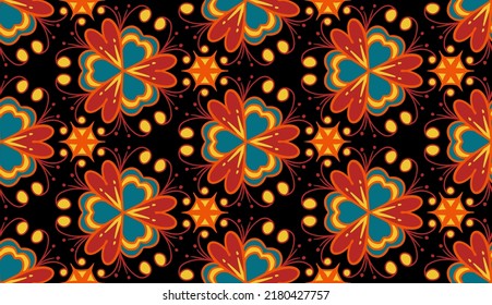 Geometric ethnic oriental pattern traditional Design for background,carpet,wallpaper,clothing,wrapping,Batik,fabric,Vector illustration.embroidery style.