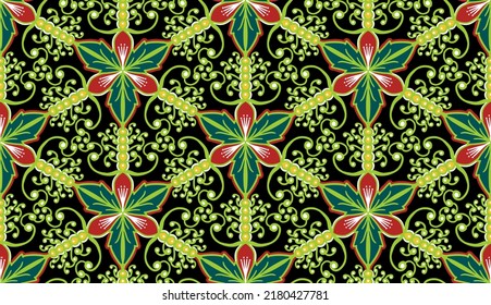 Geometric ethnic oriental pattern traditional Design for background,carpet,wallpaper,clothing,wrapping,Batik,fabric,Vector illustration.embroidery style.