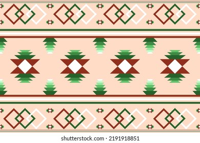 Geometric ethnic oriental pattern traditional Design for background,carpet,wallpaper,clothing,wrapping,Batik,fabric,Vector illustration.embroidery style.