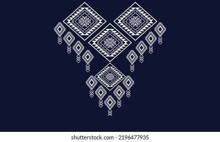 Diseño tradicional geométrico de patrones étnicos orientales.