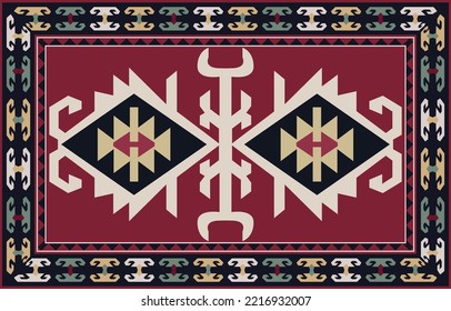 Patrón geométrico étnico oriental tradicional Diseño para fondo, alfombra, papel pintado, ropa, envoltura, Batik, tela, estilo bordado.
