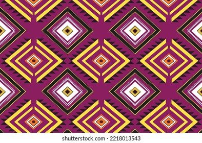 Geometric ethnic oriental pattern traditional Design for background,carpet,wallpaper,clothing,wrapping,fabric,Vector illustration.embroidery style.