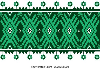 Geometric ethnic oriental pattern traditional Design for background,carpet,wallpaper,clothing,wrapping,Batik,fabric,Vector embroidery style and flower.
