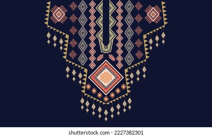 Diseño tradicional geométrico de patrones étnicos orientales.