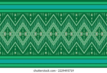 Geometric ethnic oriental pattern traditional Design for background,carpet,wallpaper,clothing,wrapping,Batik,fabric,Vector embroidery style. 