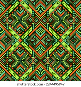 Geometric ethnic oriental pattern traditional design for background, wallpaper, wrapping, fabric, textile fashion wearing, Vector Geometric pattern illustration embroidery style. Geometric background.