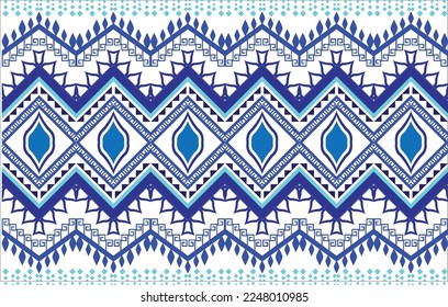 Geometric ethnic oriental pattern traditional Design for background,carpet,wallpaper,clothing,wrapping,Batik,fabric,Vector embroidery style. 