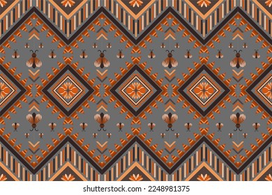 Patrón geométrico étnico oriental tradicional. Diseño de bordado de collares florales para la moda. Fondo, papel pintado, ropa y envoltura.diseño de ilustración vectorial.