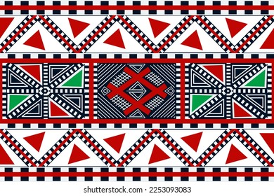 Geometric ethnic oriental pattern traditional Design for background,carpet,wallpaper,clothing,wrapping,batic,fabric,vector illustraion.embroidery style.