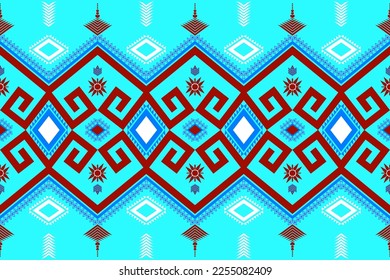 Geometric ethnic oriental pattern traditional Design for background,  Tradition, America, fabric pattern, Various strips motifs, Tribal Art Illustrations, Multiform, polyhedron,  Latin American, ikat