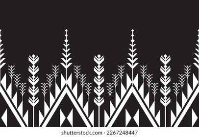 Geometric ethnic oriental pattern traditional Design for background,carpet,wallpaper,clothing,wrapping,fabric,Vector illustration.embroidery style.
