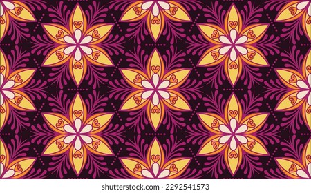 Geometric ethnic oriental pattern traditional Design for background,carpet,wallpaper,clothing,wrapping,Batik,fabric,Vector illustration.embroidery style.	
