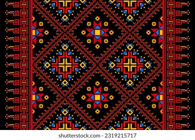 Geometric ethnic oriental pattern traditional. design for clothing, fabric, background, wallpaper, wrapping, batik, carpet. Vector illustration.
