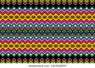 Geometric ethnic oriental pattern traditional. design for clothing, fabric, background, wallpaper, wrapping, batik, carpet. Vector illustration.
