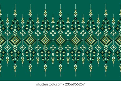 Geometrisches ethnisches orientalisches Muster traditionell. Pixelmuster, Stickereistil. Design für Bekleidung, Gewebe, Batik, Hintergrund, Tapete, Verpackung, Strickwaren