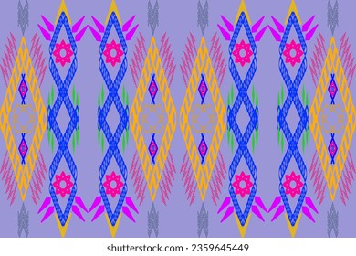 Geometric ethnic oriental pattern traditional Design for background, wallpaper, clothing, fabric. Vector Illustration