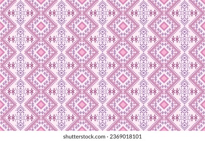 Geometric ethnic oriental pattern traditional Design for background,carpet,wallpaper,clothing,wrapping,Batik,fabric,Vector embroidery style. 