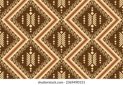 Patrón geométrico étnico oriental tradicional Diseño para el fondo, alfombra, papel pintado, ropa, envoltura, Batik, tela,Estilo de bordado vectorial. 