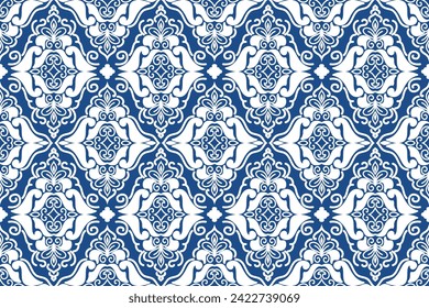 geometric ethnic oriental pattern traditional on background.African Ikat paisley seamless pattern.Aztec style abstract vector illustration design for texture,fabric,clothing,wrapping.