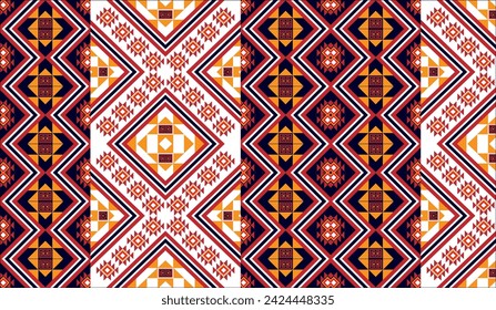 Diseño tradicional del patrón oriental étnico geométrico para el fondo, alfombra, papel pintado, ropa, envoltura, Batik, tela, estilo del bordado del vector. 
