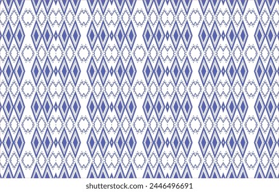 Geometric ethnic oriental pattern traditional Design for background,carpet,wallpaper,clothing,wrapping,Batik,fabric,Vector embroidery style. 