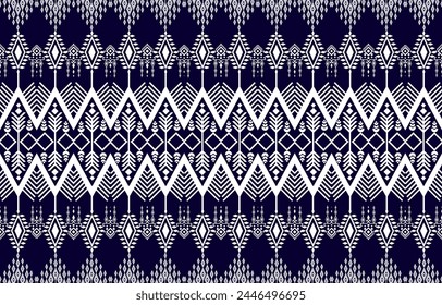 Geometric ethnic oriental pattern traditional Design for background,carpet,wallpaper,clothing,wrapping,Batik,fabric,Vector embroidery style. 