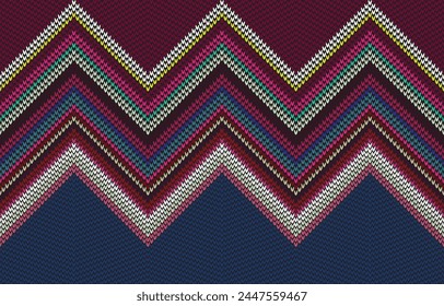 Geometric ethnic oriental pattern traditional Design for background,carpet,wallpaper,clothing,wrapping,fabric,Vector illustration.embroidery style.