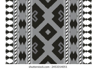 Geometrische ethnische orientalische Muster Traditioneller Hintergrund, Teppich, Bildschirmhintergrund, Bekleidung, Verpackung, Batik, Stoff, Vektorillustration.Stickerei Stil.