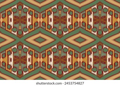 Geometrische ethnische orientalische Muster Traditioneller Hintergrund, Teppich, Bildschirmhintergrund, Bekleidung, Verpackung, Batik, Stoff, Vektorillustration.Stickerei Stil.