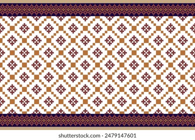 Geometric ethnic oriental pattern traditional on white background.Aztec style,embroidery,abstract,vector.Design for texture,fabric,clothing,wrapping,decoration,carpet,sarong,wallpaper.