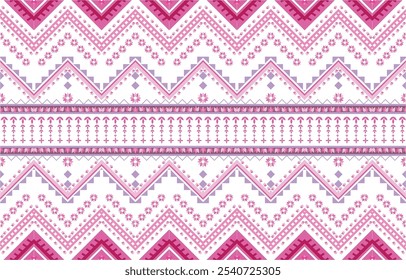 Diseño tradicional de patrón oriental étnico geométrico para el fondo, alfombra, Fondo de pantalla, ropa, envoltura, Batik, tela, estilo de bordado de Vector. 