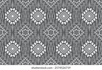 Geometric ethnic oriental pattern traditional Design for background,carpet,wallpaper,clothing,wrapping,fabric,Vector illustration.embroidery style.