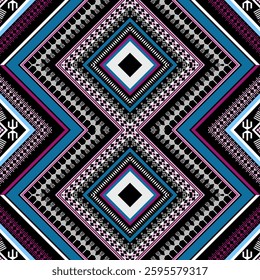 Geometric Ethnic oriental pattern traditional .Floral necklace embroidery design for fashion women, background, wallpaper ,clothing and wrapping	