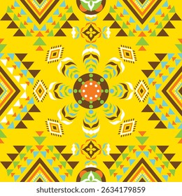 Geometric ethnic oriental pattern traditional design for background, wallpaper, wrapping, fabric, textile fashion wearing, Vector Geometric pattern illustration embroidery style. Geometric background.
