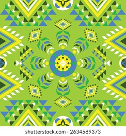 Geometric ethnic oriental pattern traditional design for background, wallpaper, wrapping, fabric, textile fashion wearing, Vector Geometric pattern illustration embroidery style. Geometric background.
