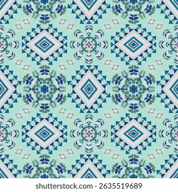 Geometric ethnic oriental pattern traditional design for background, wallpaper, wrapping, fabric, textile fashion wearing, Vector Geometric pattern illustration embroidery style. Geometric background.