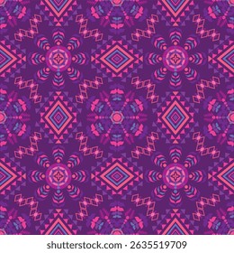 Geometric ethnic oriental pattern traditional design for background, wallpaper, wrapping, fabric, textile fashion wearing, Vector Geometric pattern illustration embroidery style. Geometric background.