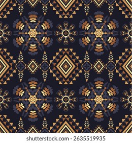 Geometric ethnic oriental pattern traditional design for background, wallpaper, wrapping, fabric, textile fashion wearing, Vector Geometric pattern illustration embroidery style. Geometric background.
